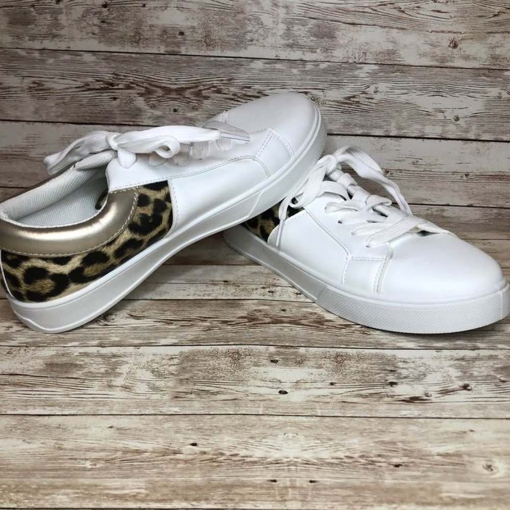 Brand New Women’s Leopard Skin & White Sneakers
